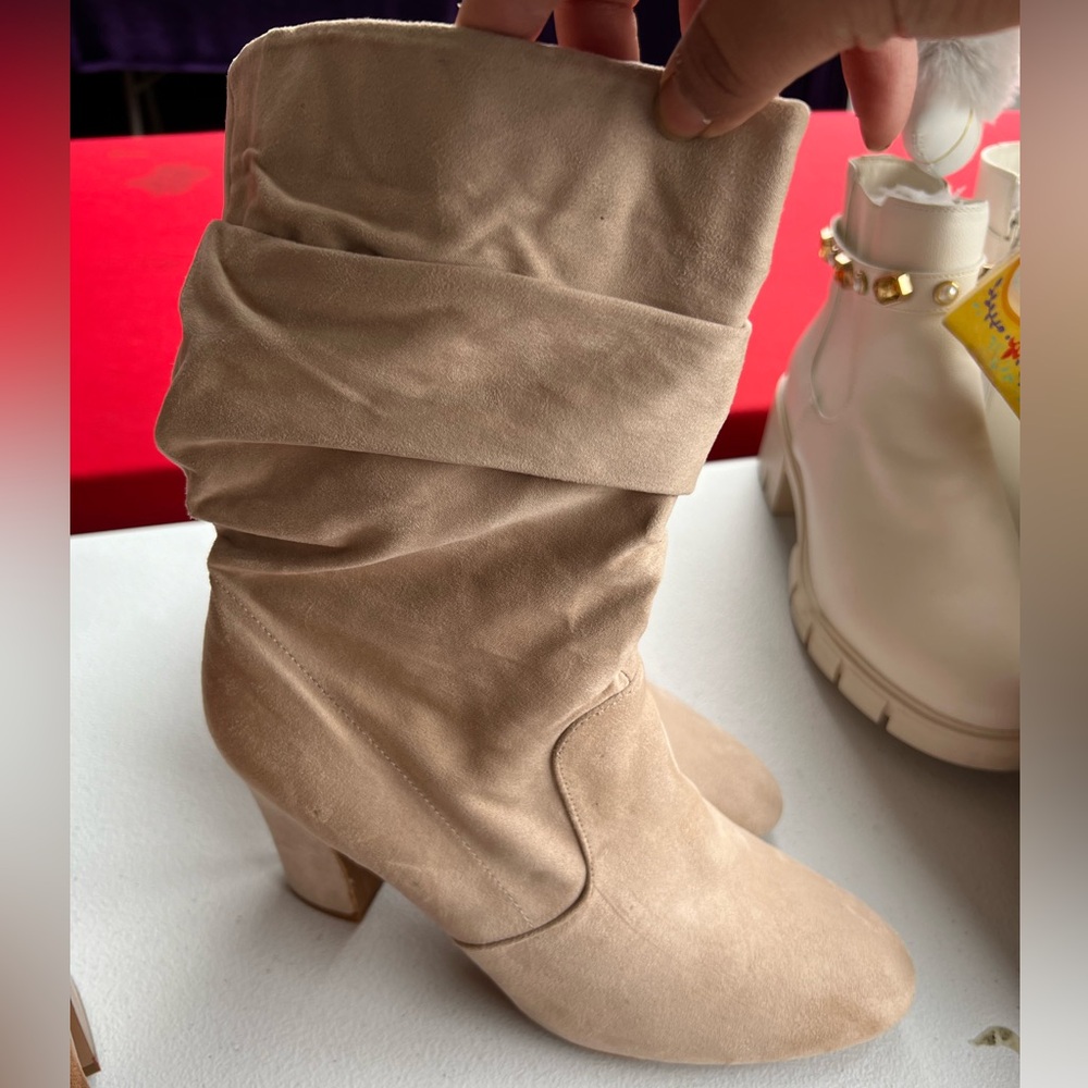 Women’s Mid Calf Slouchy Suede Boots